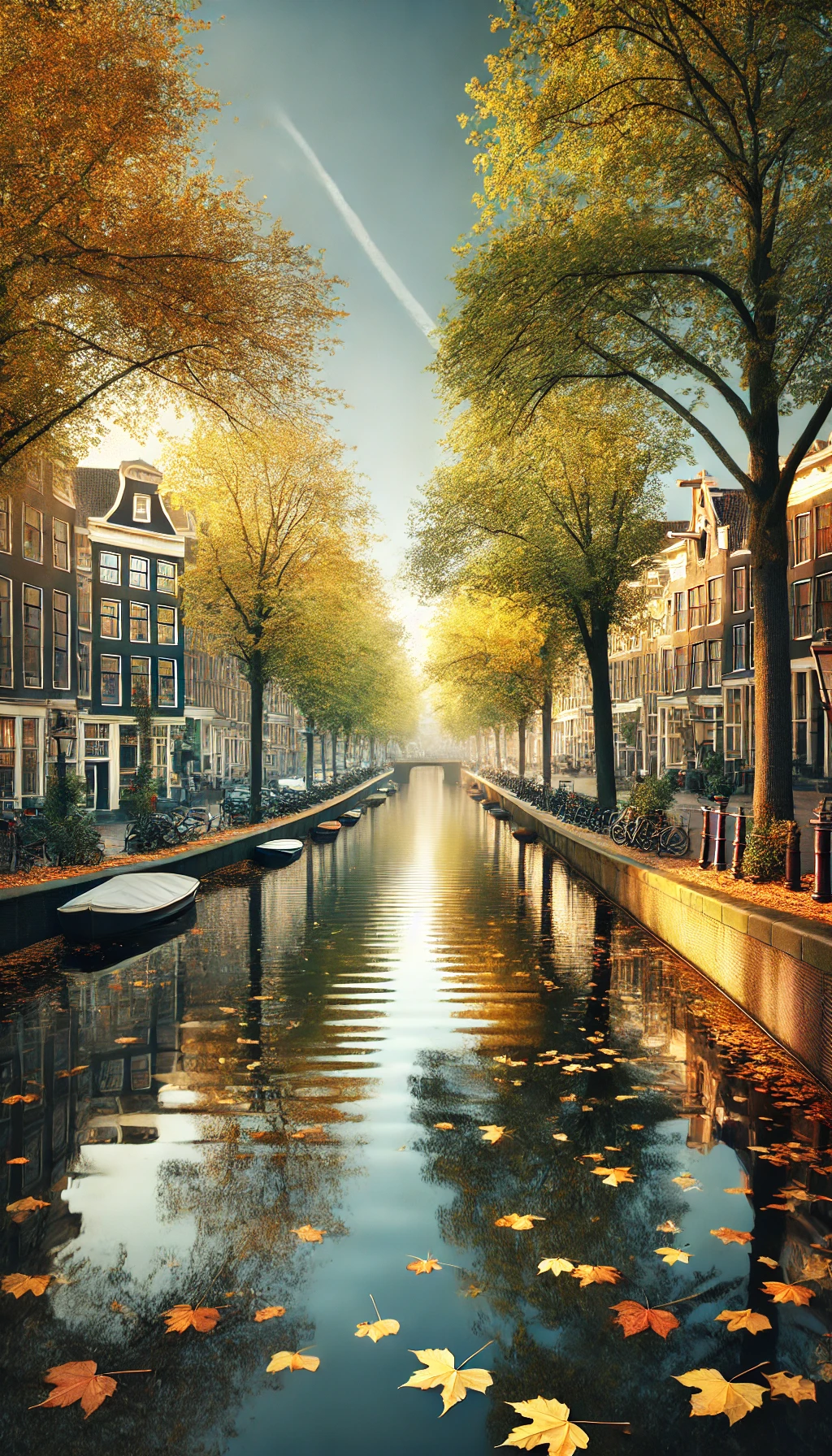 Amsterdam Canal Scene mobile phone Wallpaper